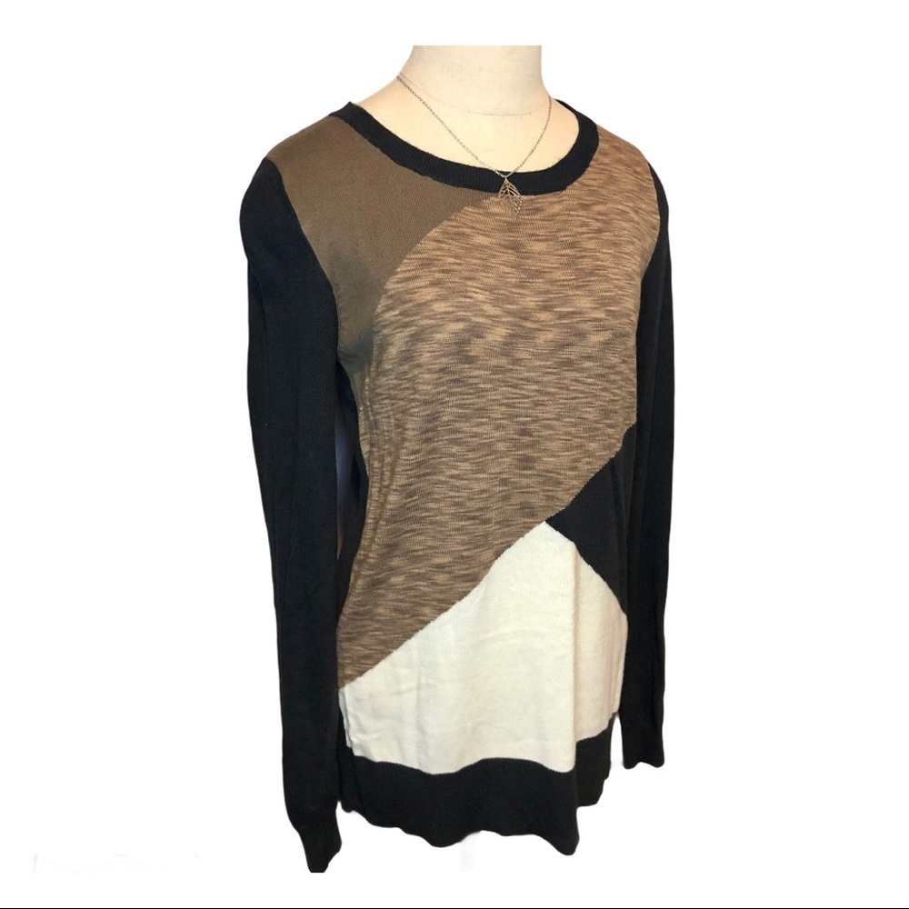 Mossimo | Long sleeve Neutral-Colorblock Sweater